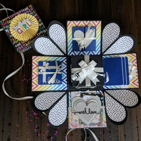 Single Layer Explosion Box | Rosette Lid - Gifty