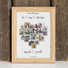 Customizable heart collage frame