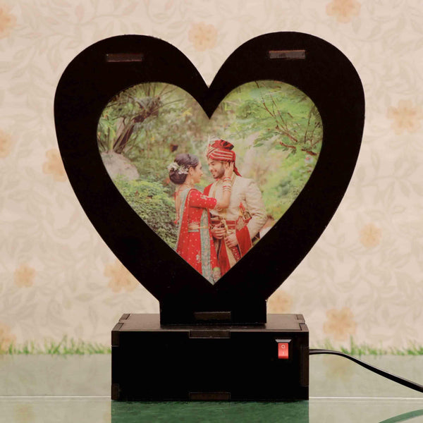Heart Rotating Lamp (Personalised) - Gifty
